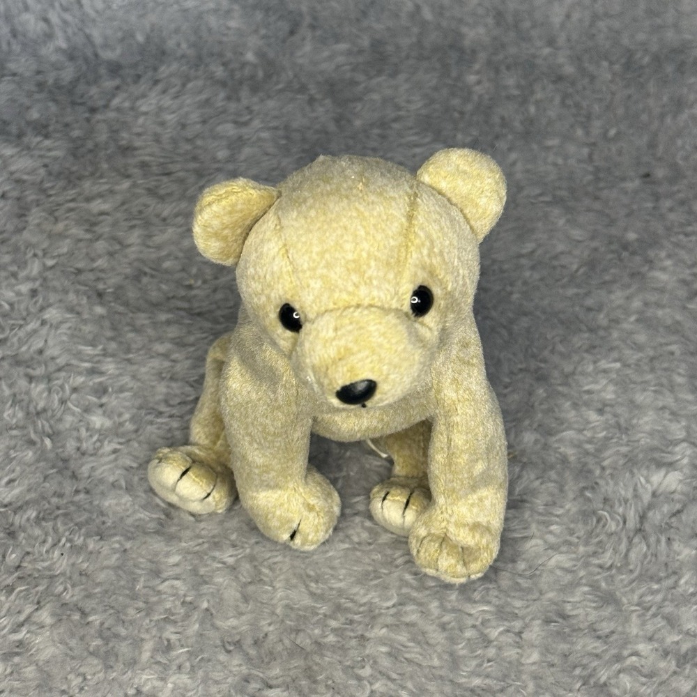 Ty Beanie Baby Almond The Beige Bear 7" Bean Plush Stuffed Animal Toy